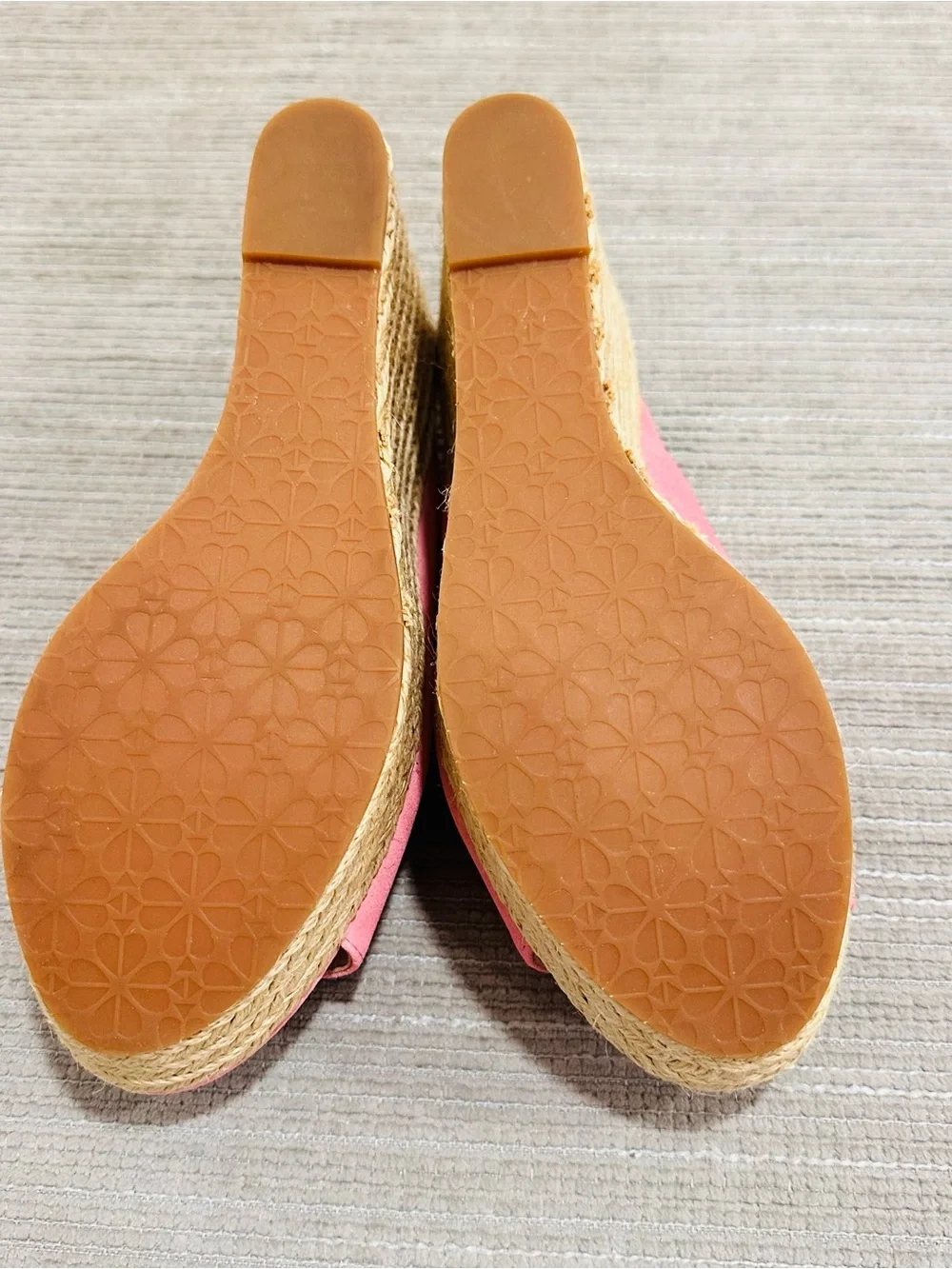 Kate Spade Thea Rococo Pink Suede Espardrille Wedge Womens 10 M NWOT